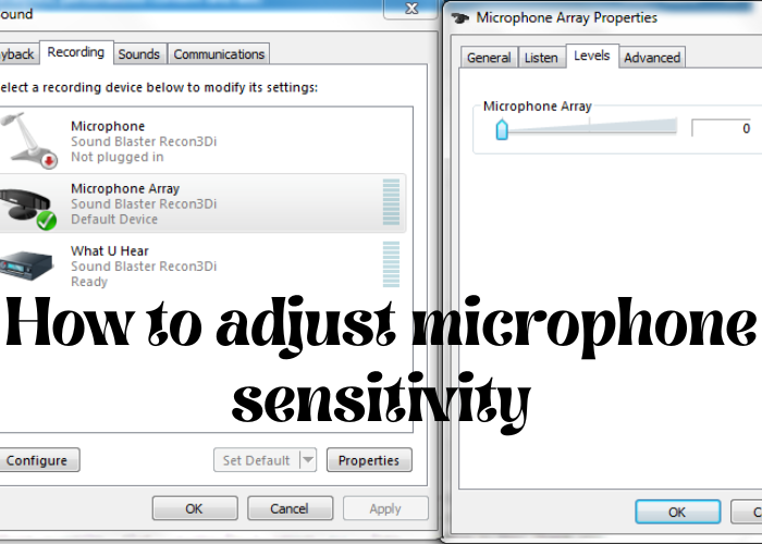 How to adjust microphone sensitivity