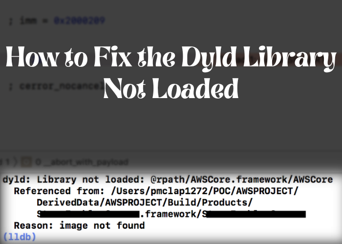 How to fix the dyld library not loaded